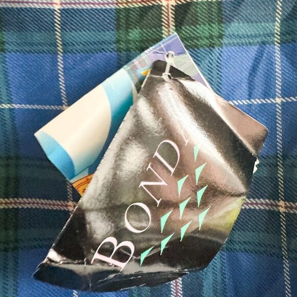 Vintage Deadstock Bonda Nova Scotia Tartan Blue Plaid Pleated Wool Midi Skirt 10 - Picture 4 of 9